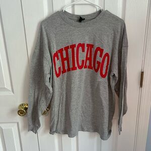 Wild Fable Womens Small Chicago Grey‎ Cotton Long Sleeve Shirt